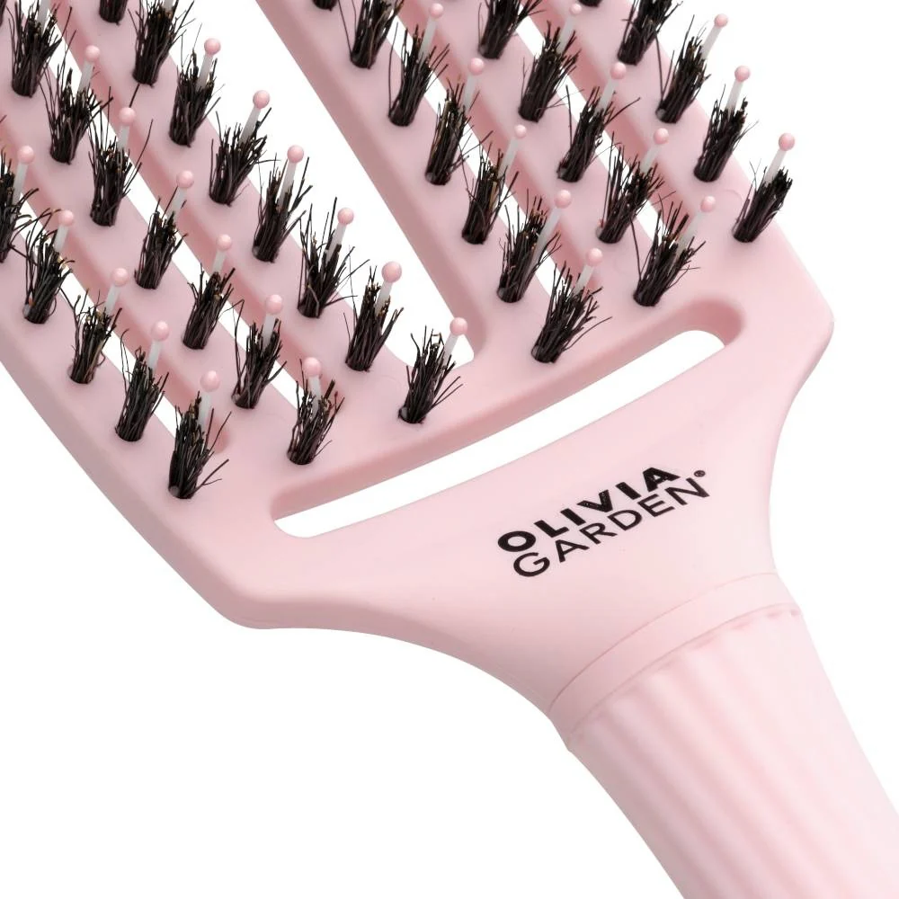 Finger Brush Combo Medium Pastel Pink Haarborstel - Medium - Image 3